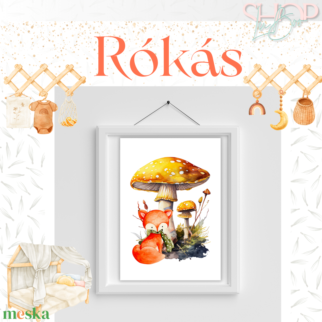 Rókás poszter (3 darabos) - otthon & életmód - babaszoba, gyerekszoba - babaszoba kép - Meska.hu