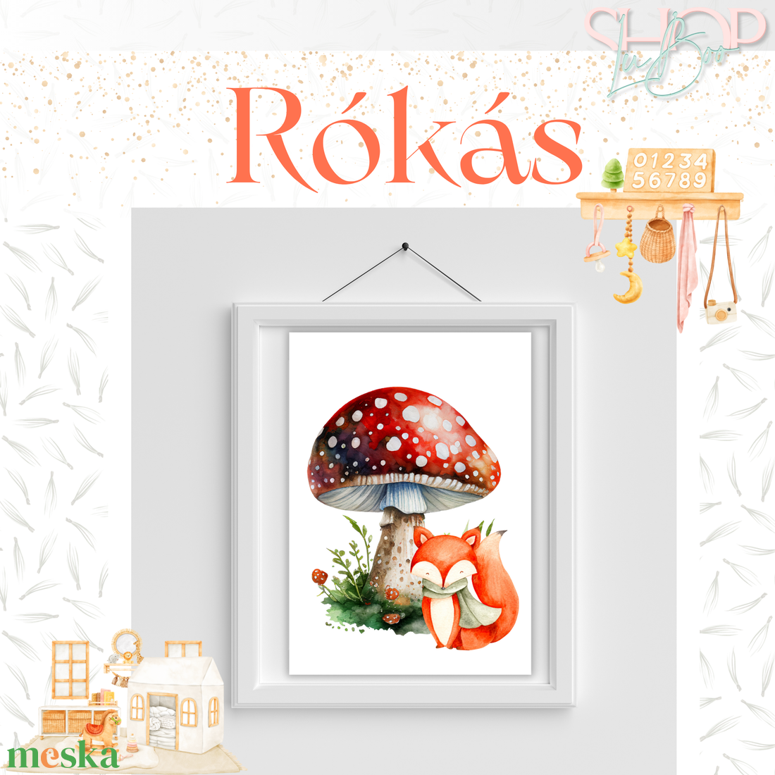 Rókás poszter (3 darabos) - otthon & életmód - babaszoba, gyerekszoba - babaszoba kép - Meska.hu