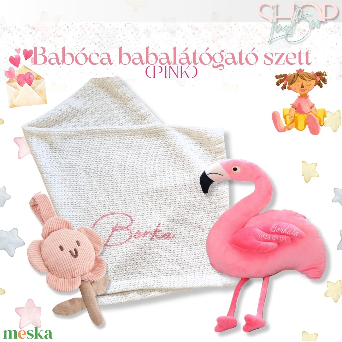 Babóca babacsomag - Pink - játék & sport - babalátogató ajándékcsomag - Meska.hu