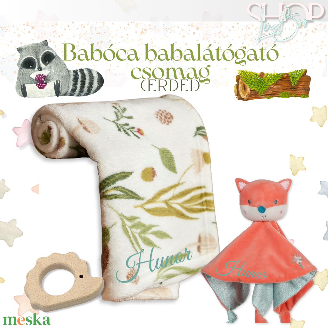 Babóca babacsomag - Erdei - játék & sport - babalátogató ajándékcsomag - Meska.hu