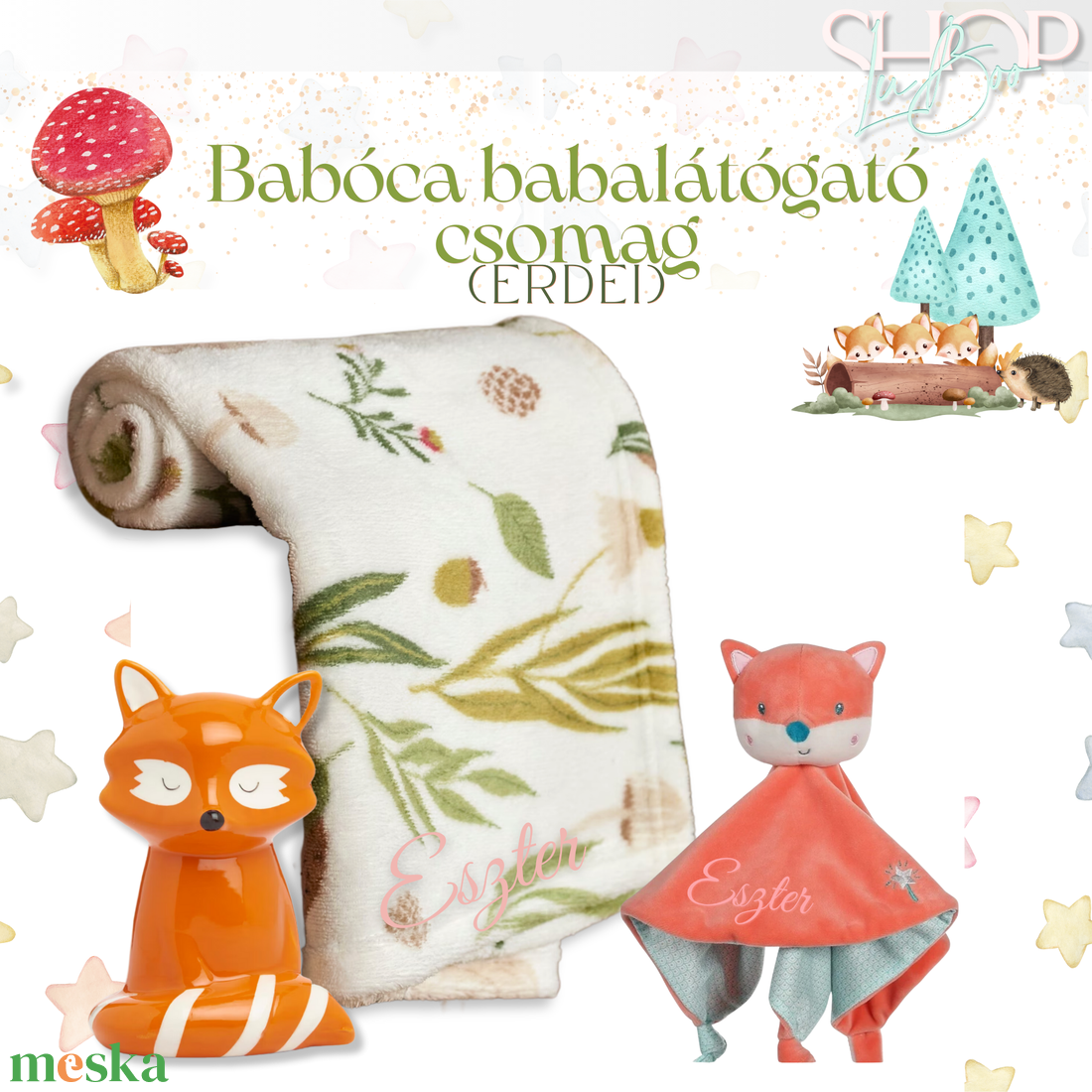 Babóca babacsomag - Erdei - játék & sport - babalátogató ajándékcsomag - Meska.hu
