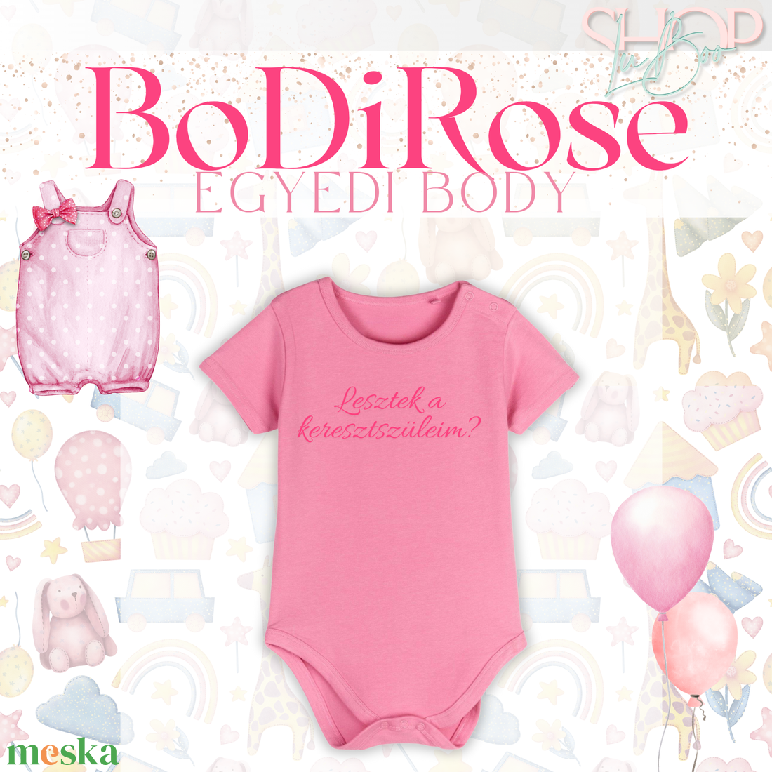 BoDiRose - Egyedi feliratú baba body - játék & sport - baba & babaház - babaruha, babakellék - Meska.hu