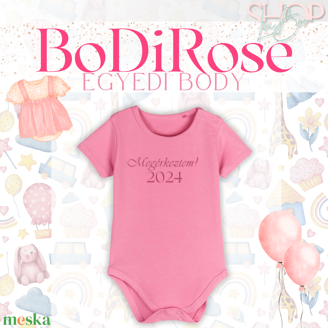 BoDiRose - Egyedi feliratú baba body - játék & sport - baba & babaház - babaruha, babakellék - Meska.hu
