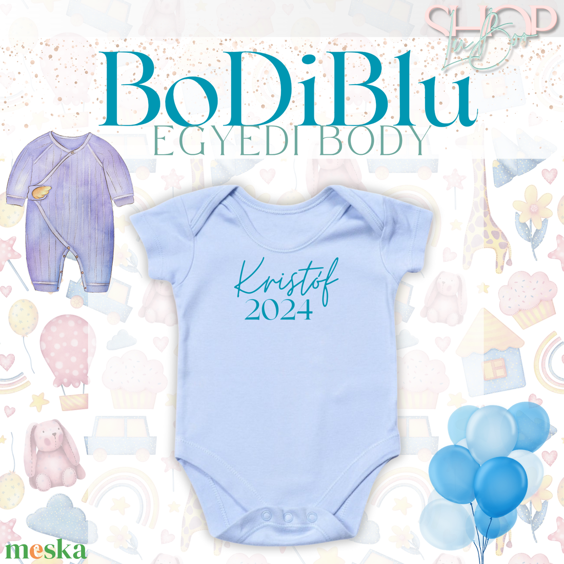 BoDiBlu - Egyedi feliratú baba body - játék & sport - baba & babaház - babaruha, babakellék - Meska.hu