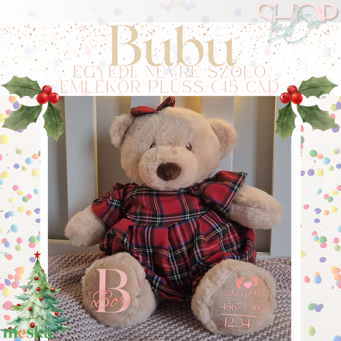 Bubu - Emlékőr plüss maci (45 cm) - játék & sport - plüssállat & játékfigura - maci - Meska.hu