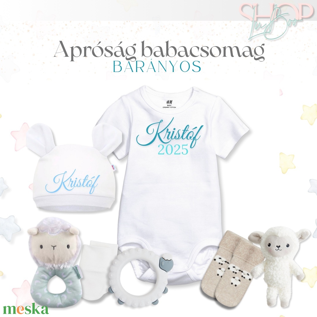 Apróság babacsomag - Bárányos - játék & sport - babalátogató ajándékcsomag - Meska.hu