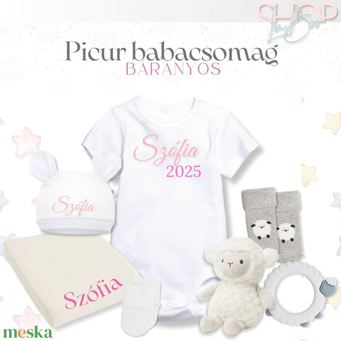 Picur babacsomag - Bárányos - játék & sport - babalátogató ajándékcsomag - Meska.hu