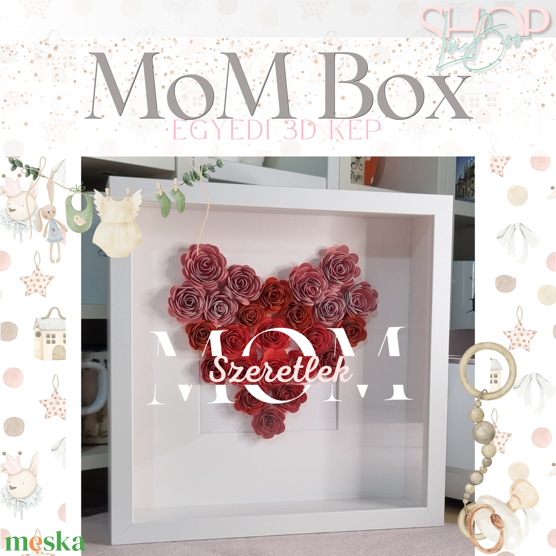 MoM Box - Egyedi 3D kép - otthon & életmód - dekoráció - kép & falikép - képkeret - Meska.hu