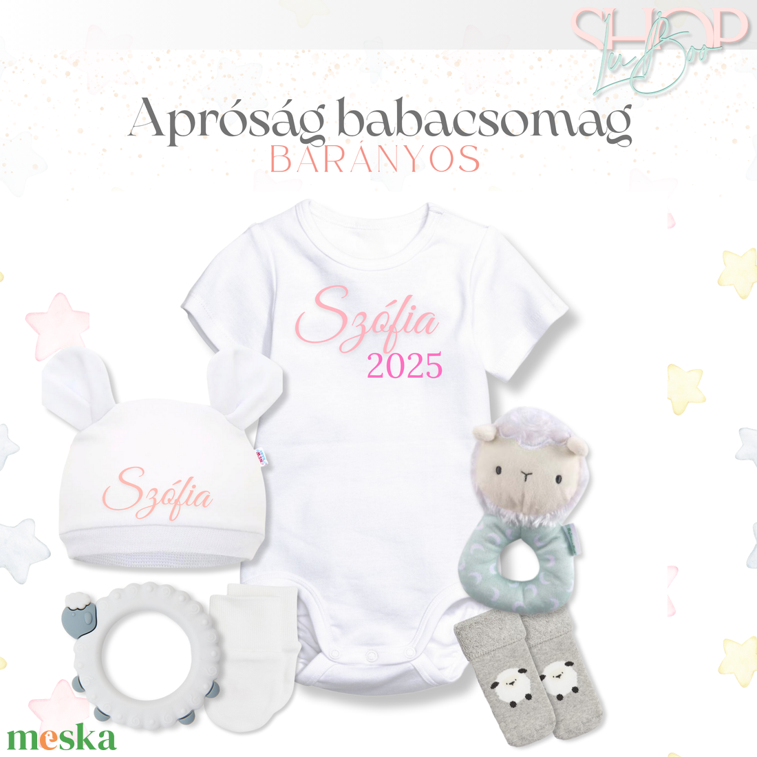 Apróság babacsomag - Bárányos - játék & sport - babalátogató ajándékcsomag - Meska.hu