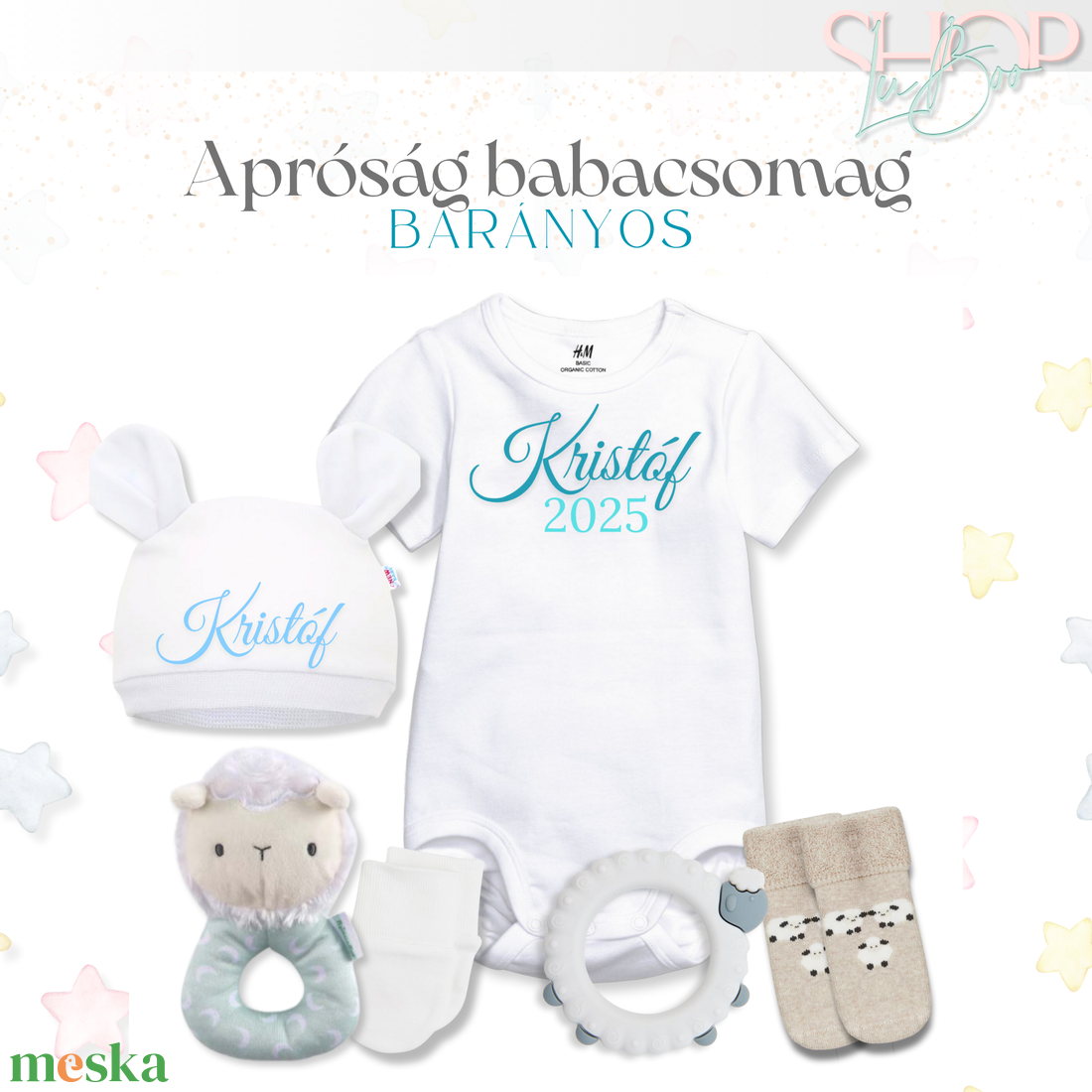 Apróság babacsomag - Bárányos - játék & sport - babalátogató ajándékcsomag - Meska.hu