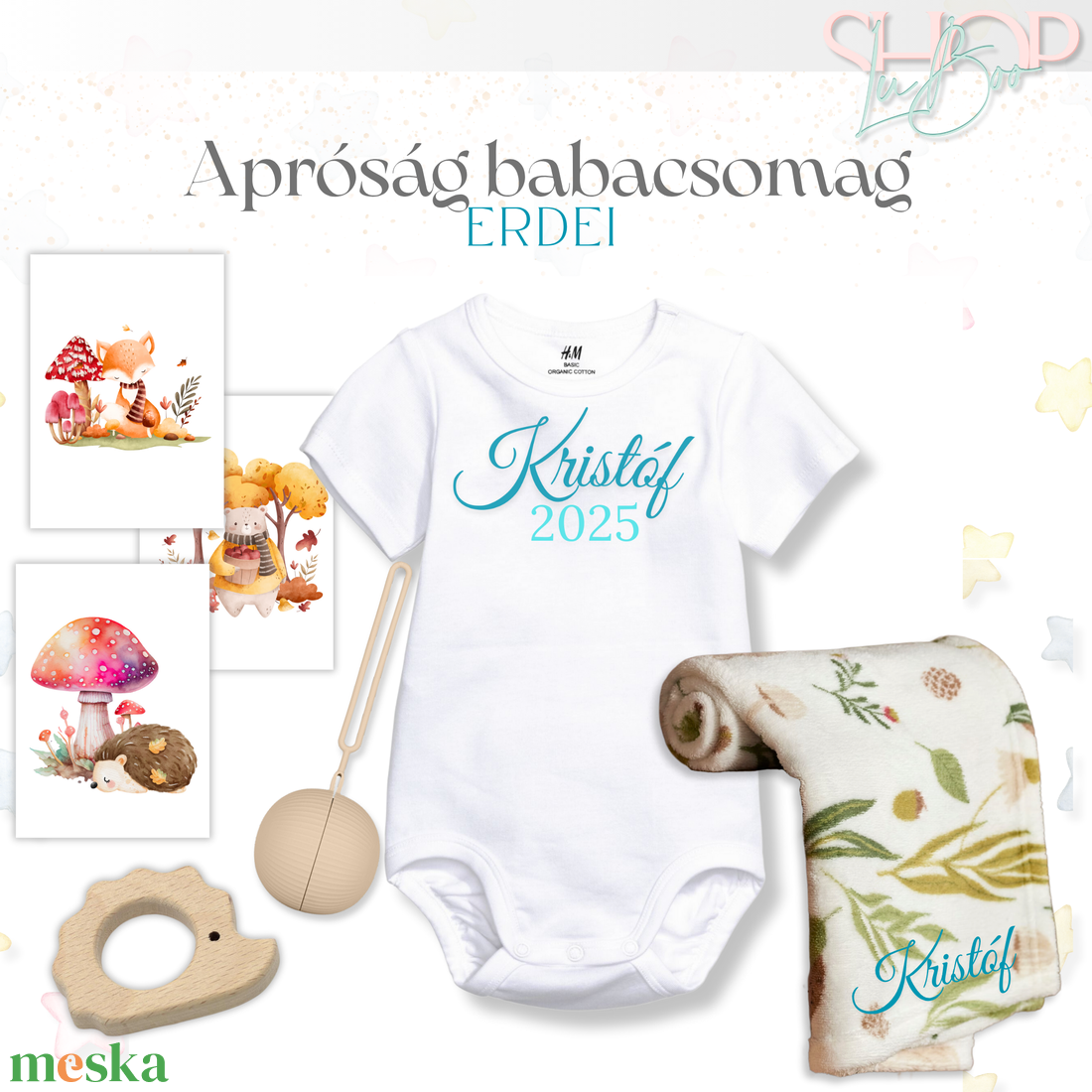 Apróság babacsomag - Erdei - játék & sport - babalátogató ajándékcsomag - Meska.hu