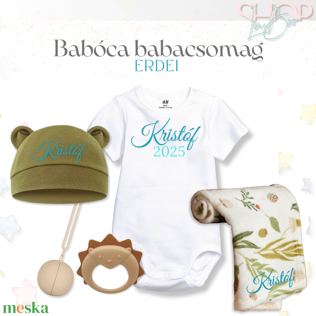 Babóca babacsomag - Erdei - játék & sport - babalátogató ajándékcsomag - Meska.hu