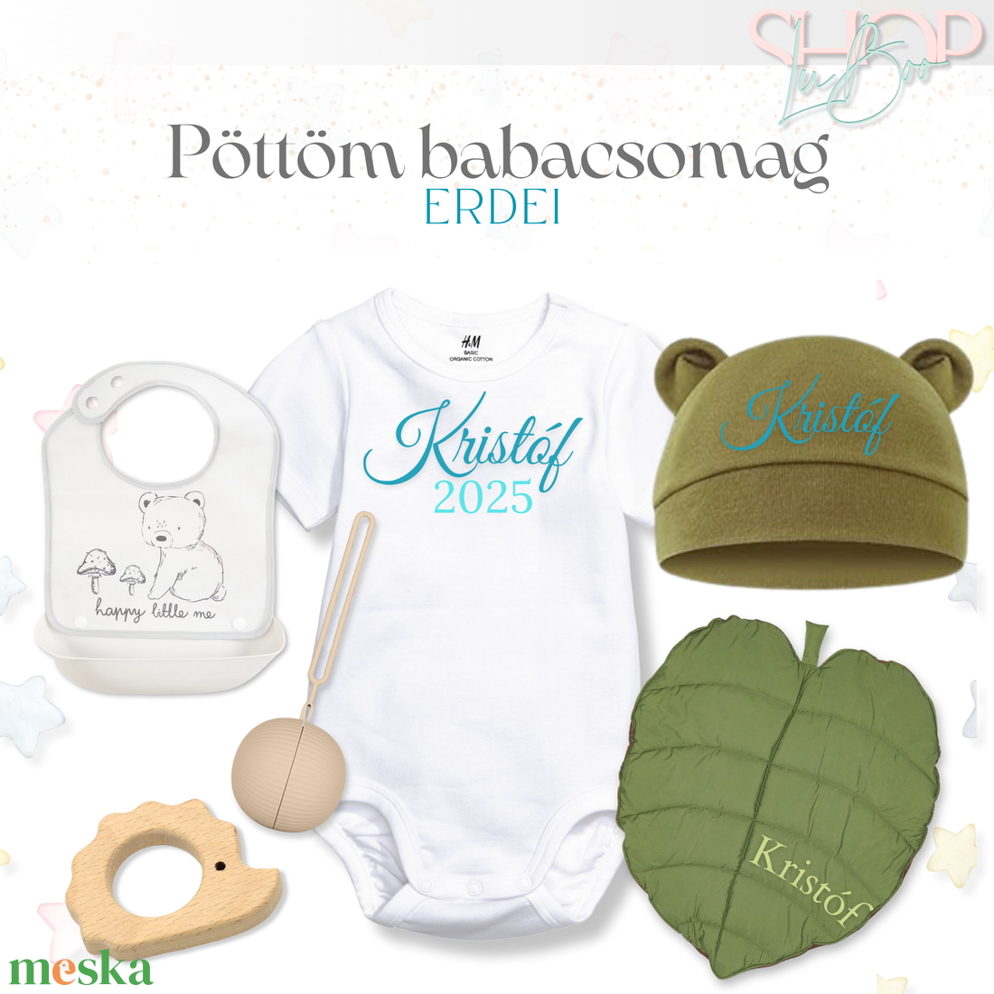 Pöttöm babacsomag - Erdei - játék & sport - babalátogató ajándékcsomag - Meska.hu