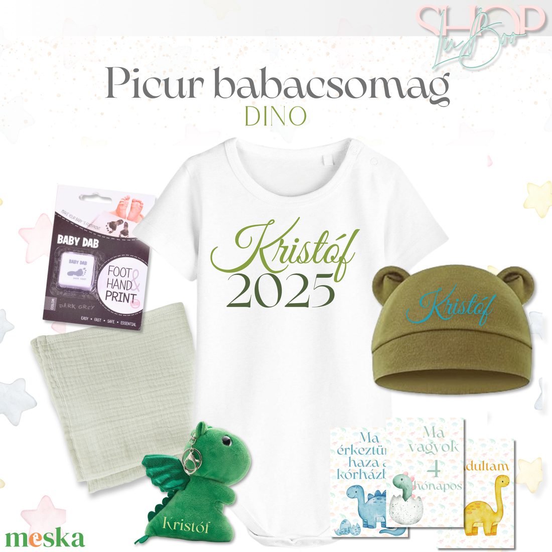 Picur babacsomag - Dino - játék & sport - babalátogató ajándékcsomag - Meska.hu Picur babacsomag - Dino - játék & sport - babalátogató ajándékcsomag - Meska.hu