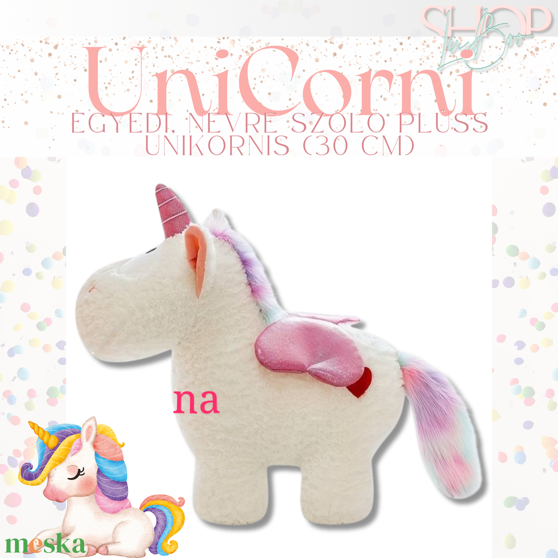  UniCorni - Emlékőr plüss unikornis (30 cm) - játék & sport - plüssállat & játékfigura - unikornis - Meska.hu