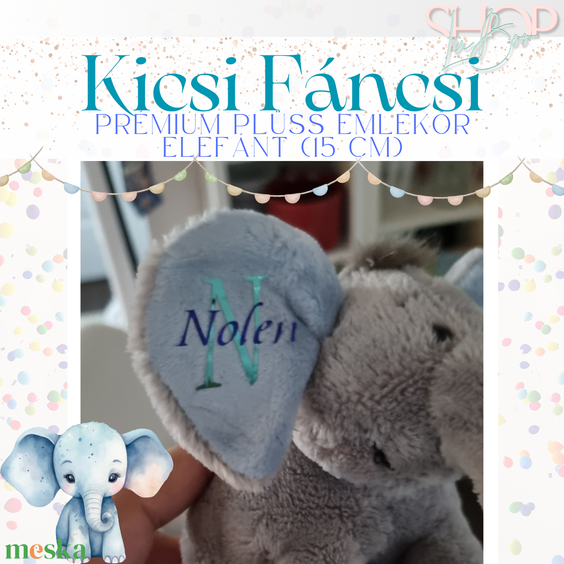 Kicsi Fáncsi - Prémium plüss emlékőr elefánt (15 cm) - játék & sport - plüssállat & játékfigura - elefánt - Meska.hu