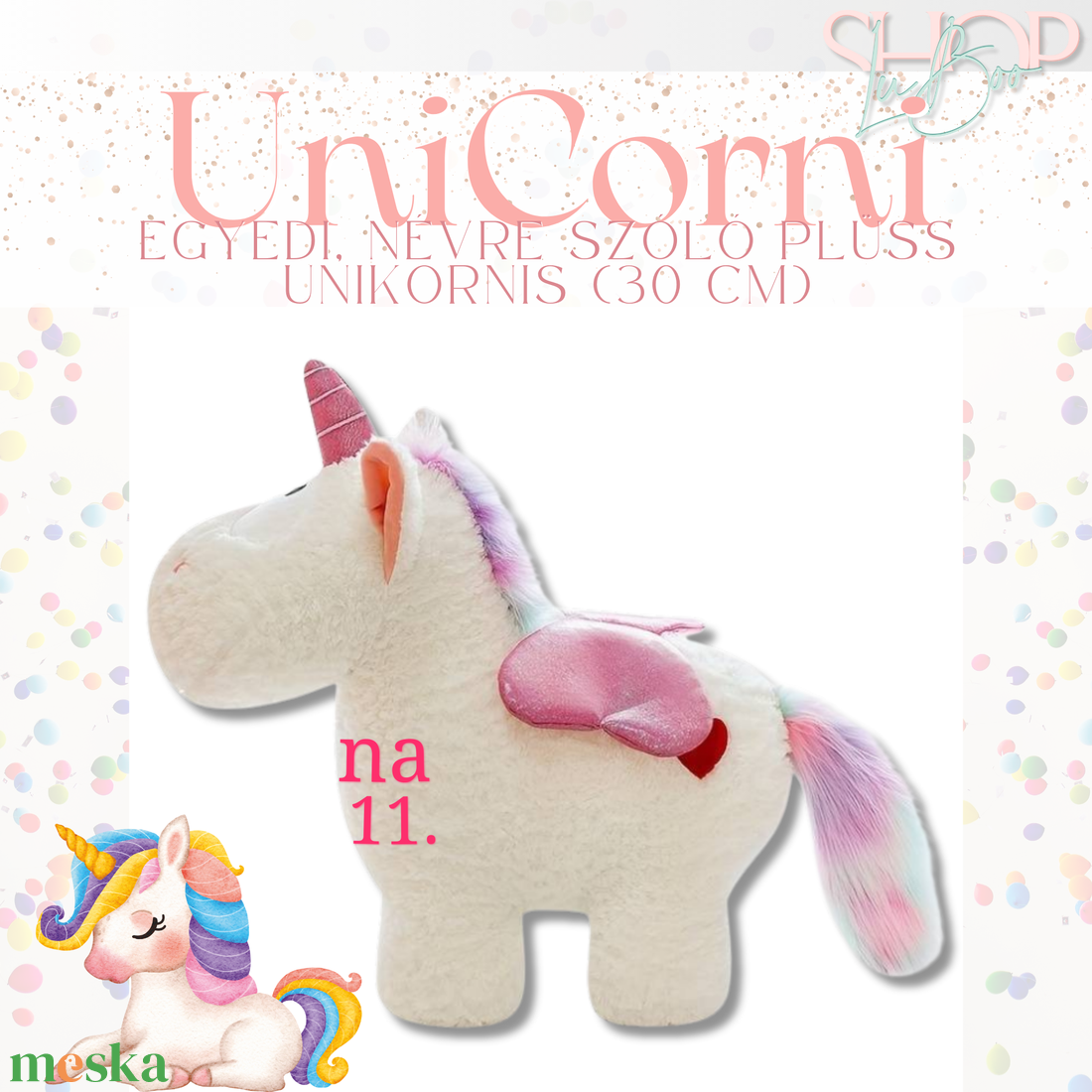  UniCorni - Emlékőr plüss unikornis (30 cm) - játék & sport - plüssállat & játékfigura - unikornis - Meska.hu