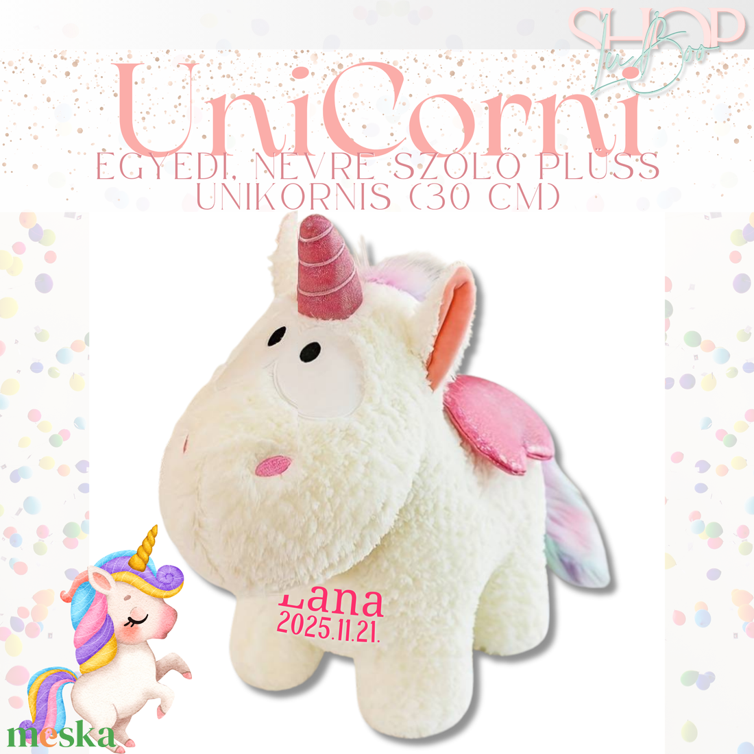  UniCorni - Emlékőr plüss unikornis (30 cm) - játék & sport - plüssállat & játékfigura - unikornis - Meska.hu