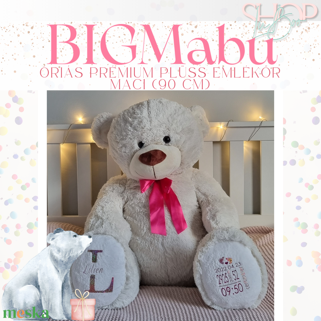 BIGMaBu - Óriás prémium plüss emlékőr maci (110 cm) - játék & sport - plüssállat & játékfigura - maci - Meska.hu