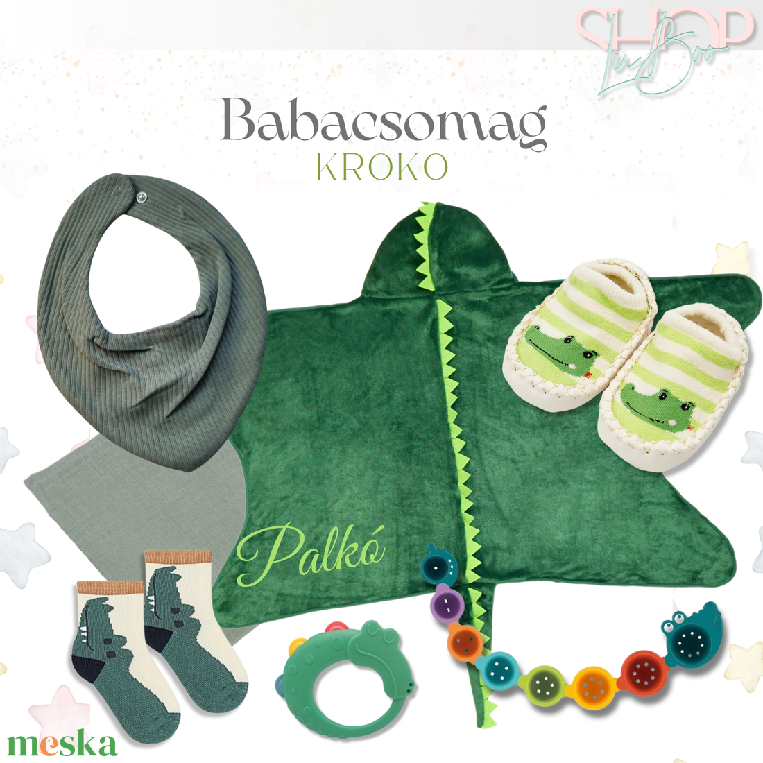 Kroko Baba Csomag - baba - mama - babalátogató ajándékcsomag - Meska.hu