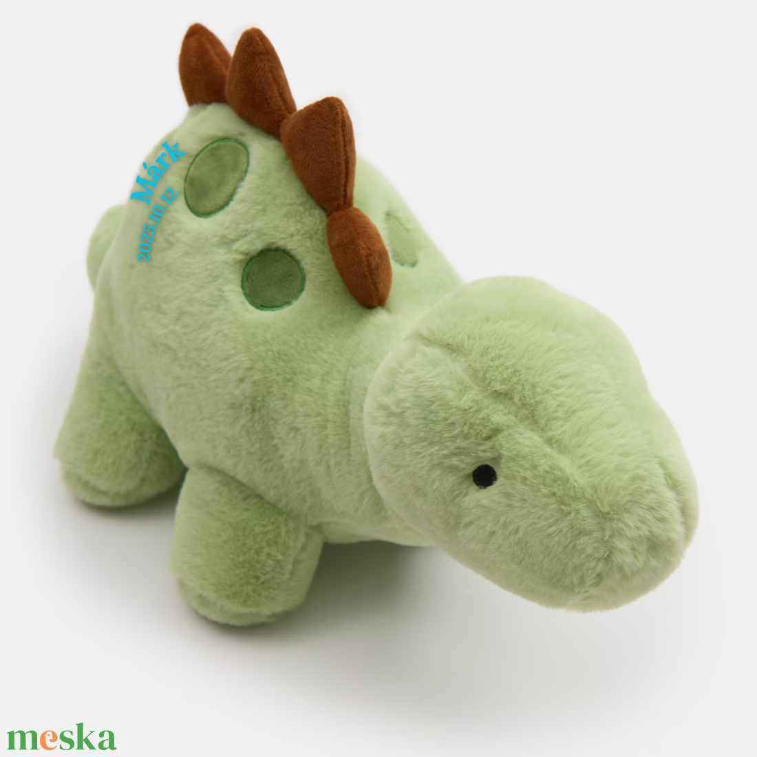GreeNie - Egyedi, névre szóló plüss dino (22x42 cm) - baba - mama - babaemlékek - baba emlékőrző - Meska.hu