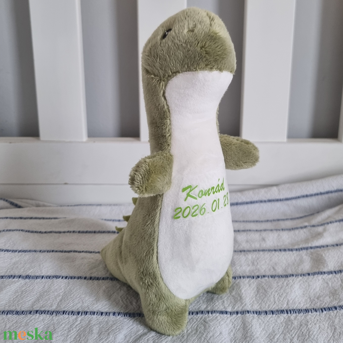 Dru - Névre szóló plüss dinoszaurusz (20 cm) - baba - mama - babaemlékek - baba emlékőrző - Meska.hu
