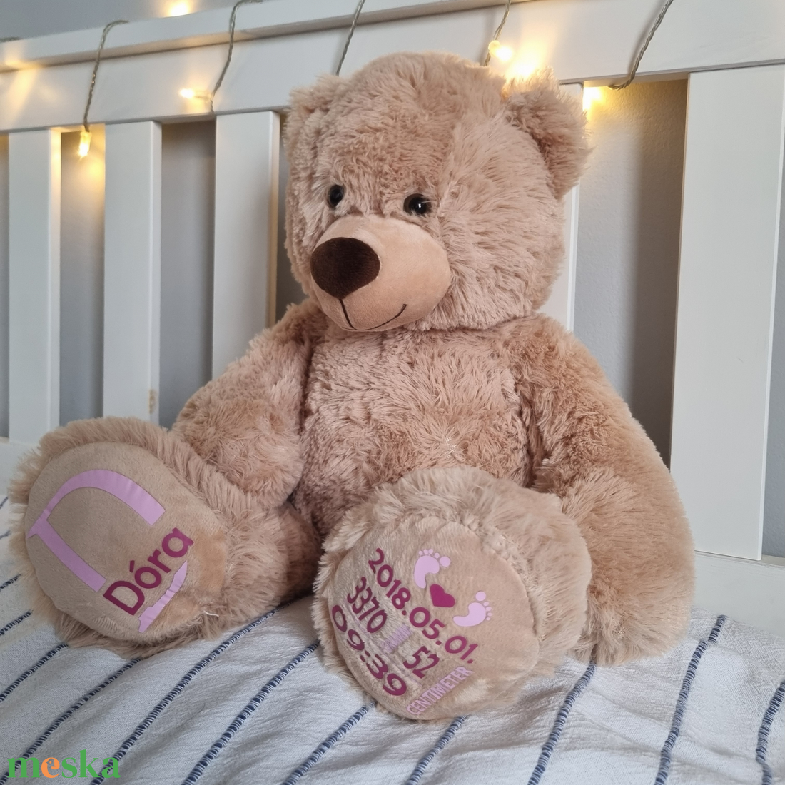 Bubu - Emlékőr plüss maci (45 cm) - baba - mama - babaemlékek - baba emlékőrző - Meska.hu