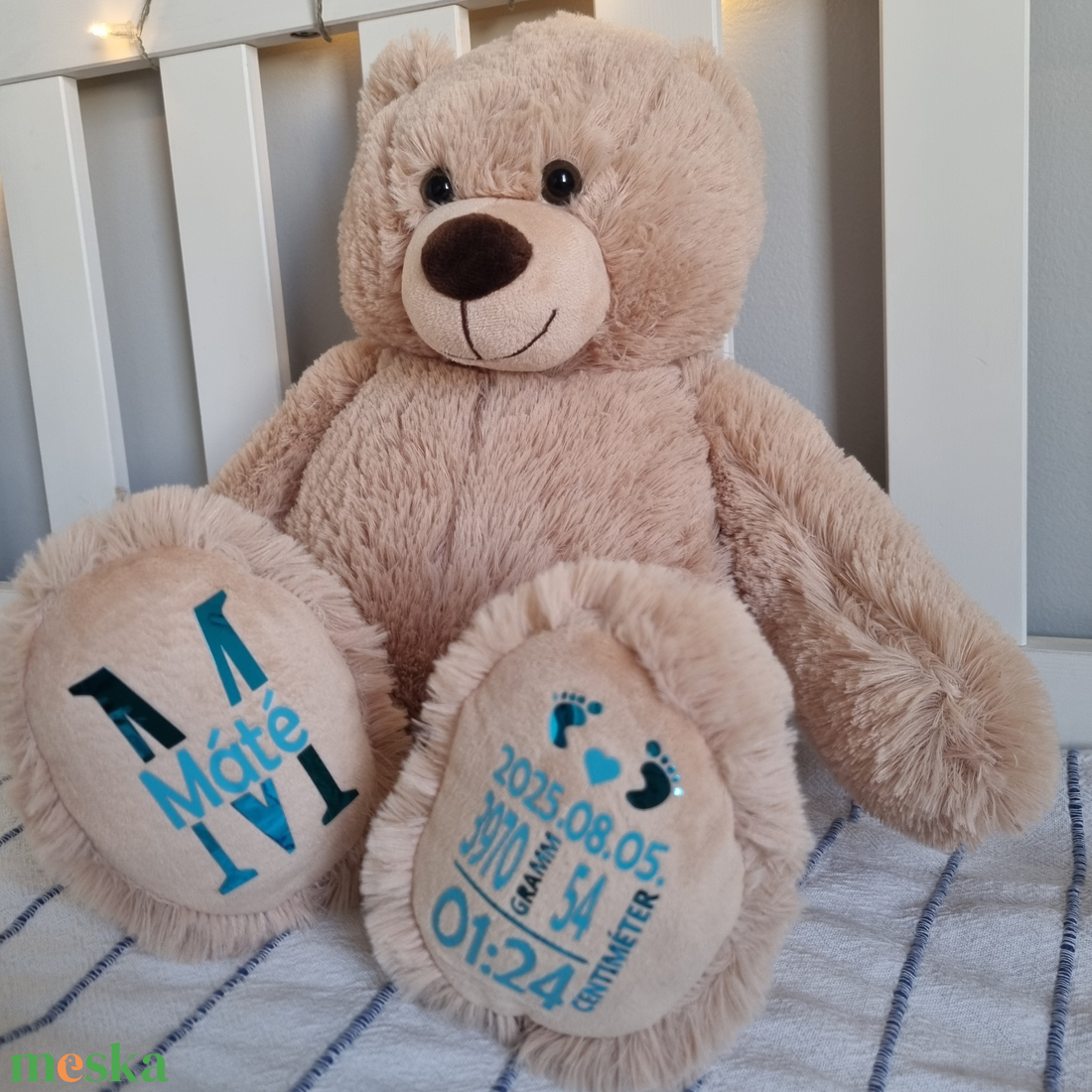 Bubu - Emlékőr plüss maci (45 cm) - baba - mama - babaemlékek - baba emlékőrző - Meska.hu