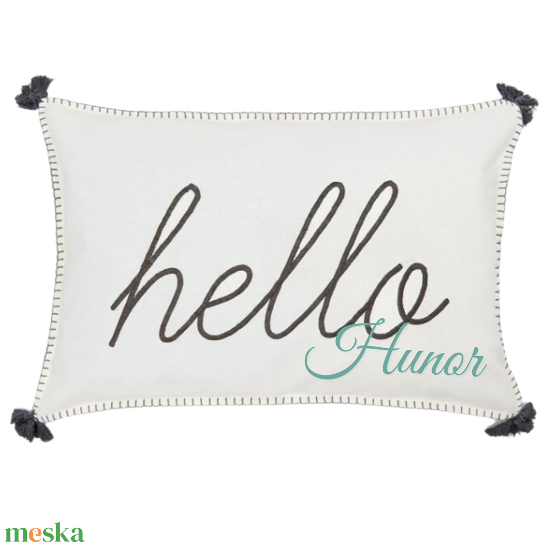 Hello Párna - Fehér (40x60 cm) - otthon & életmód - lakástextil - párna & párnahuzat - díszpárna (belsővel együtt) - Meska.hu