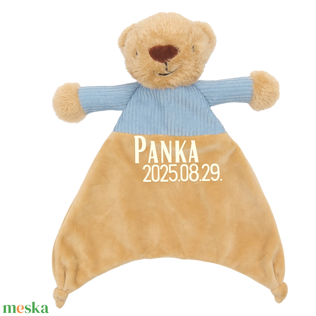 BearBy névre szóló maci nyúnyó (30 cm) - baba - mama - baba játékok - szundikendő, alvóka - Meska.hu