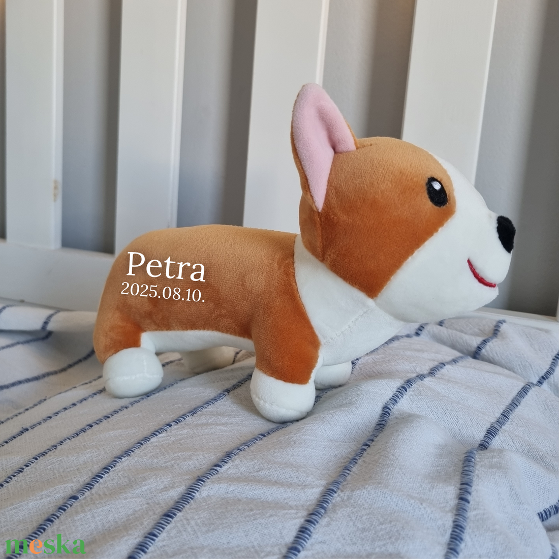 CorGe - Egyedi, névre szóló corgi kutyus (20 cm) - baba - mama - babaemlékek - baba emlékőrző - Meska.hu