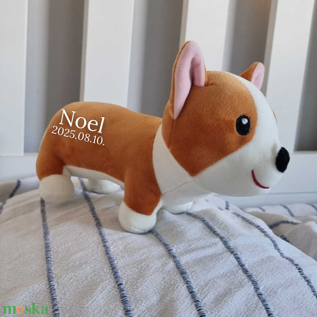 CorGe - Egyedi, névre szóló corgi kutyus (20 cm) - baba - mama - babaemlékek - baba emlékőrző - Meska.hu