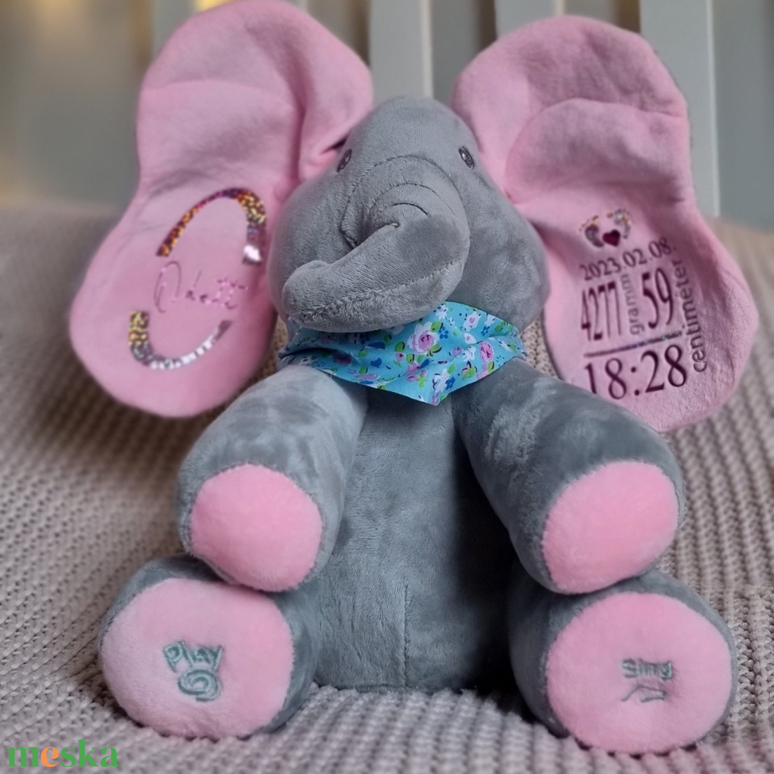 KukucsFáni � Interaktív, zenélő emlékőr plüss (30 cm) - baba - mama - babaemlékek - baba emlékőrző - Meska.hu