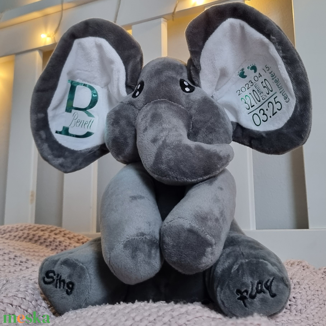 KukucsFáni � Interaktív, zenélő emlékőr plüss (30 cm) - baba - mama - babaemlékek - baba emlékőrző - Meska.hu