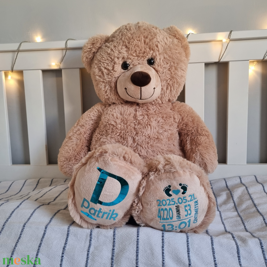 BIGBubu - Óriás plüss emlékőr maci (80 cm) - baba - mama - babaemlékek - baba emlékőrző - Meska.hu