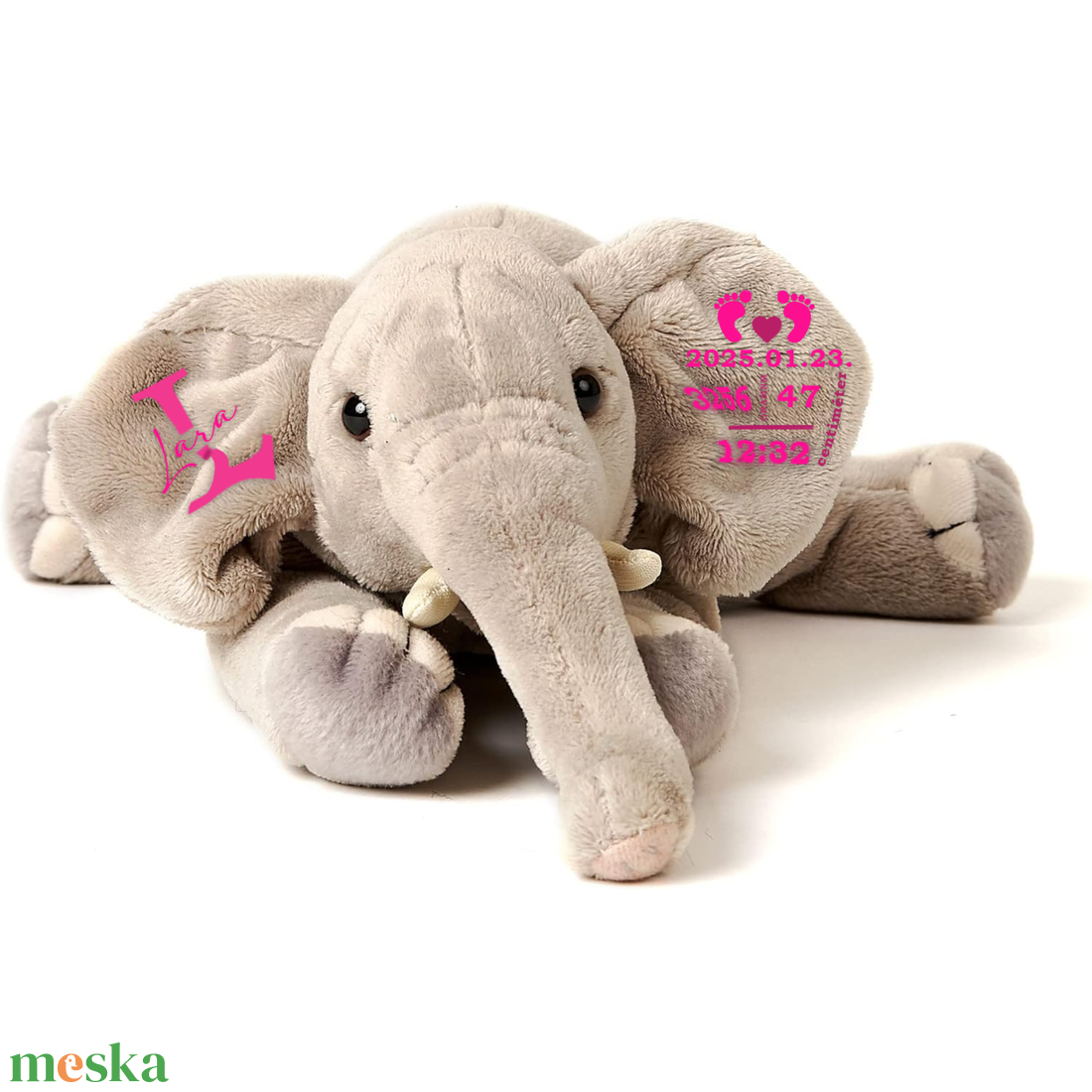 HaPo - Hasaló plüss elefánt emlékőr (27 cm) - baba - mama - babaemlékek - baba emlékőrző - Meska.hu