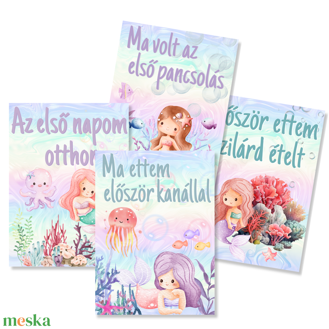 Mérföldkő kártyák - Sellős (11x15 cm) - baba - mama - babafotózás - baba mérföldkő kártyák - Meska.hu