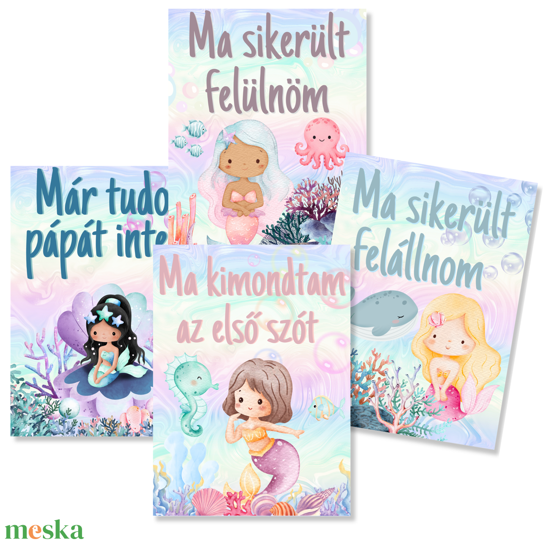Mérföldkő kártyák - Sellős (11x15 cm) - baba - mama - babafotózás - baba mérföldkő kártyák - Meska.hu