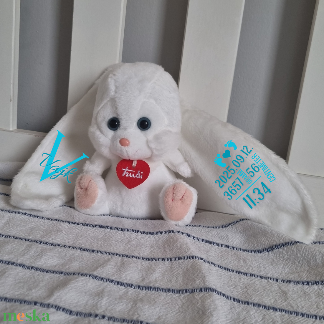 Morgan - Egyedi, névre szóló emlékőr plüss (28 cm) - baba - mama - babaemlékek - baba emlékőrző - Meska.hu