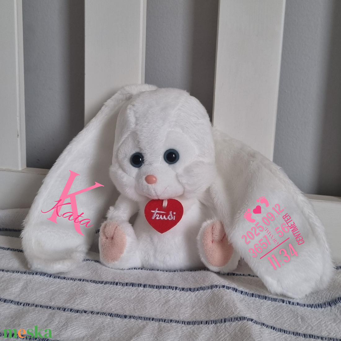 Morgan - Egyedi, névre szóló emlékőr plüss (28 cm) - baba - mama - babaemlékek - baba emlékőrző - Meska.hu