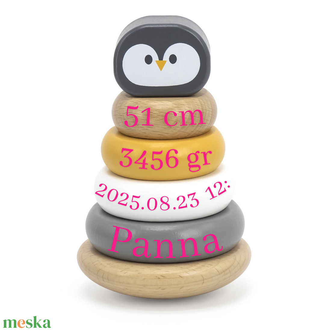 PingTo - Emlékőr fa torony (10 cm) - játék & sport - készségfejlesztő és logikai játék - toronyépítő- és egyensúlyozó játékok - Meska.hu