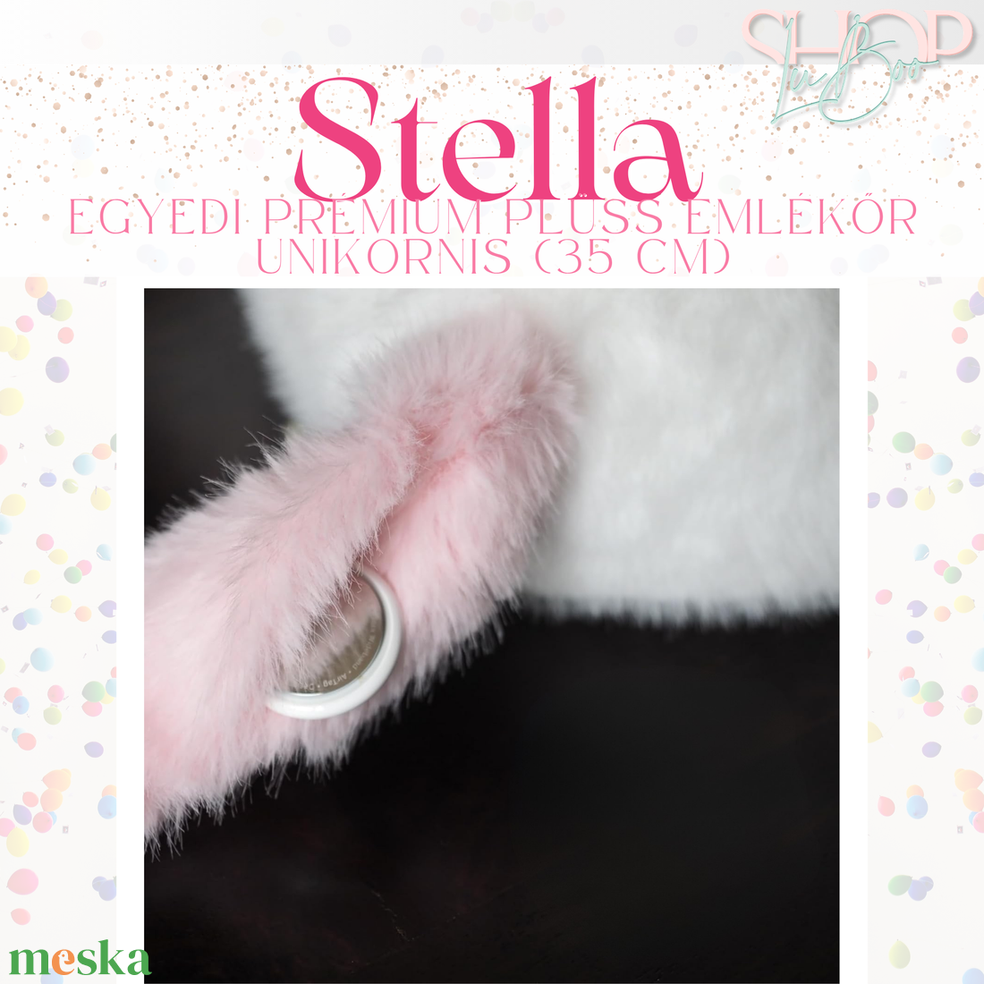 Stella - Egyedi prémium plüss emlékőr unikornis (35 cm) - baba - mama - babaemlékek - baba emlékőrző - Meska.hu