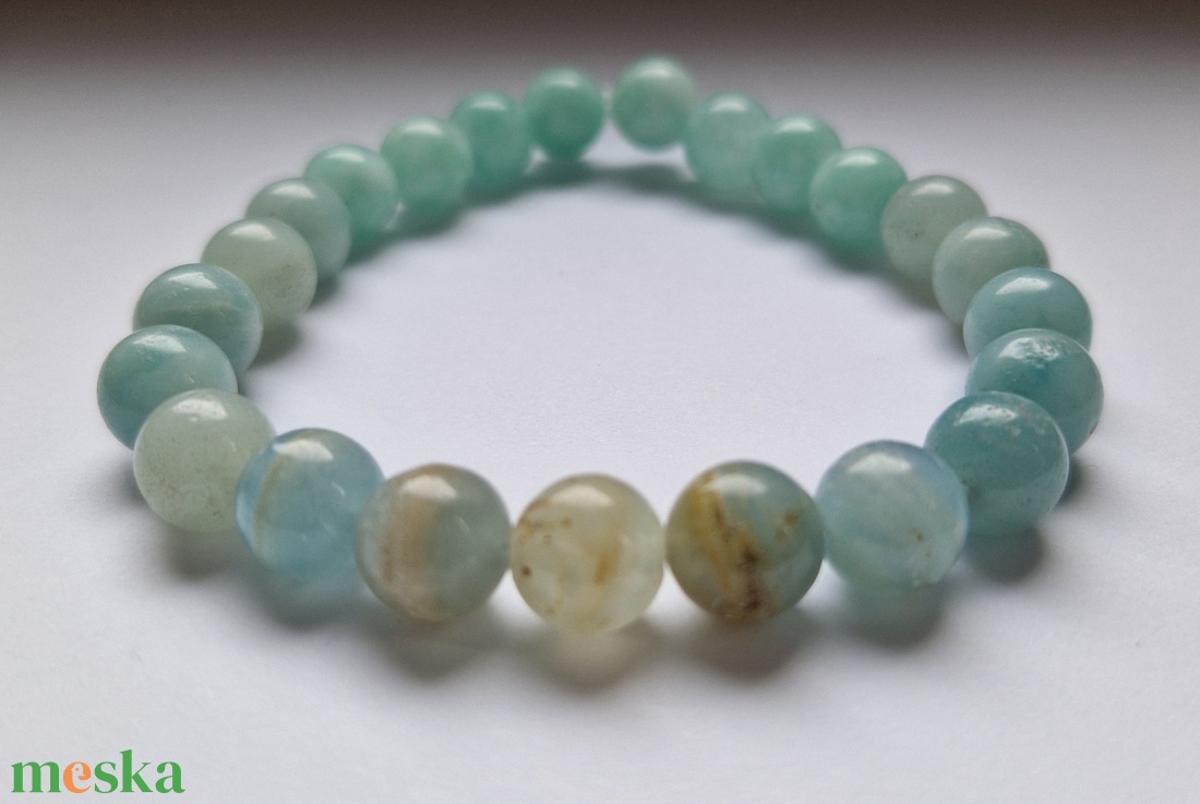 Menta ásvány karkötő - ékszer - karkötő - ásványkarkötő - Meska.hu