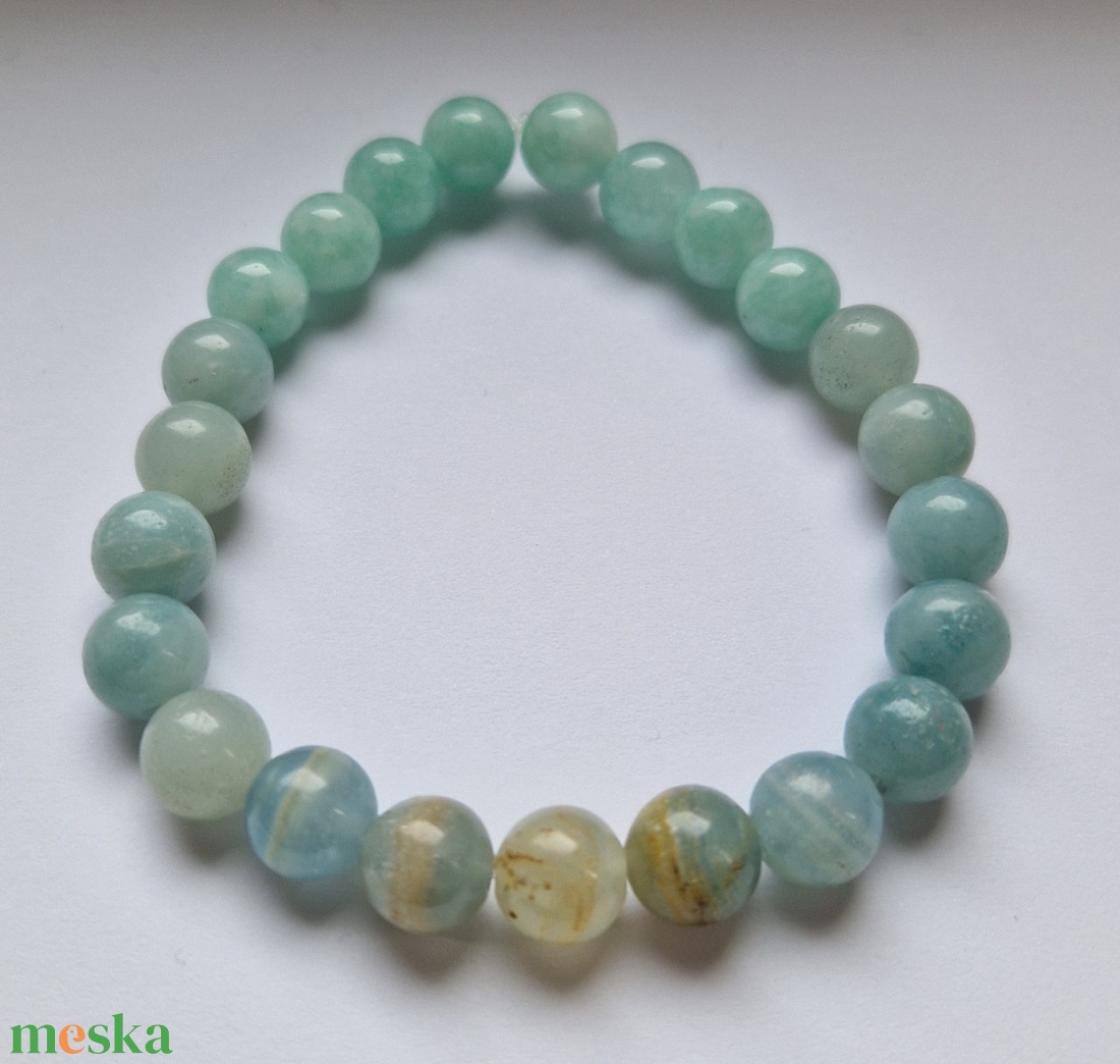 Menta ásvány karkötő - ékszer - karkötő - ásványkarkötő - Meska.hu