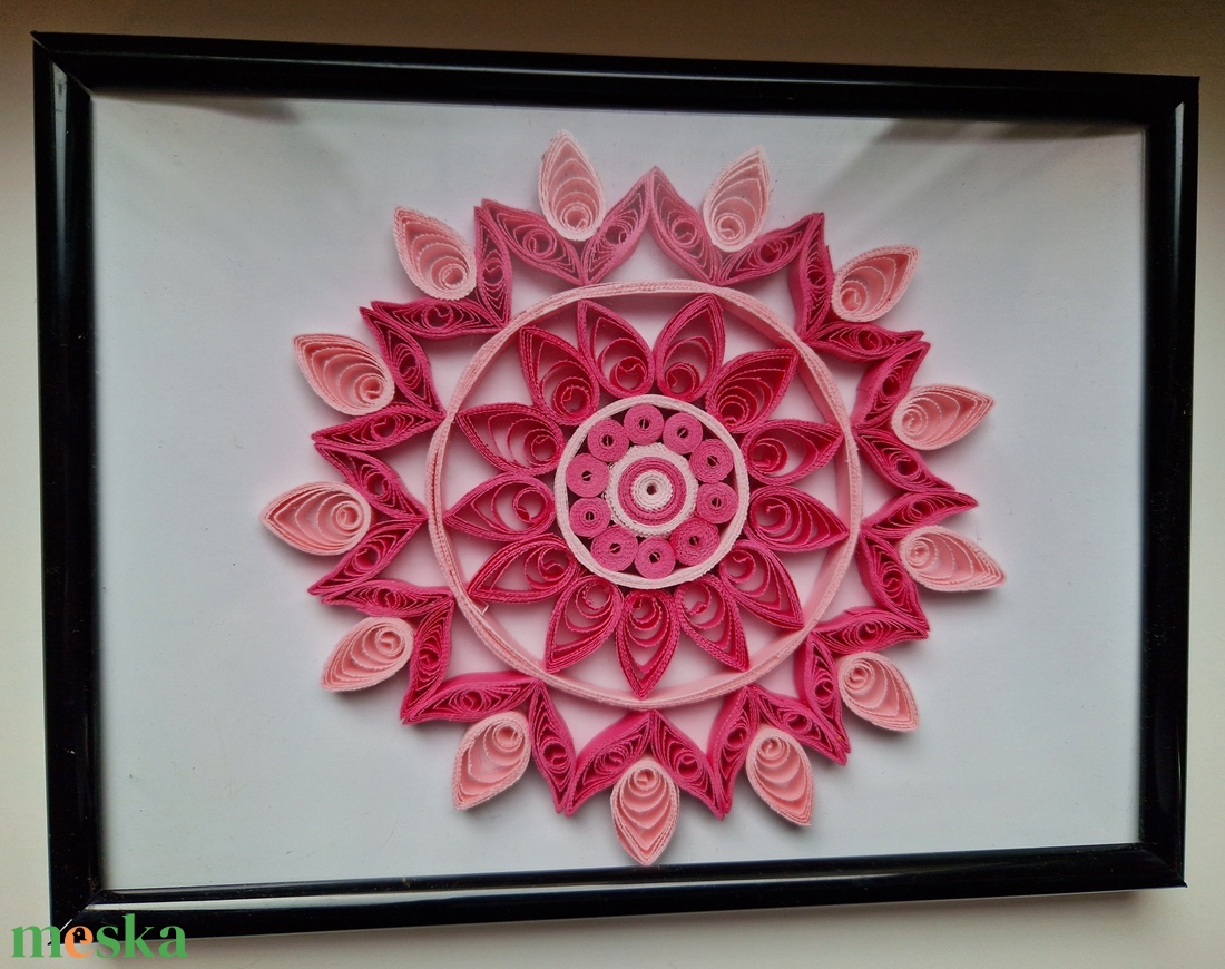Mandala rózsaszín - quilling - otthon & életmód - dekoráció - spiritualitás - mandala - Meska.hu