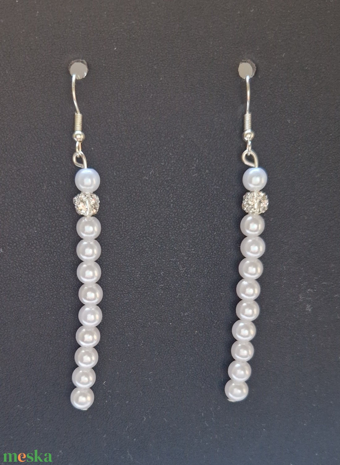 Nikolett menyasszonyi fülbevaló - esküvő - ékszer - fülbevaló - Meska.hu