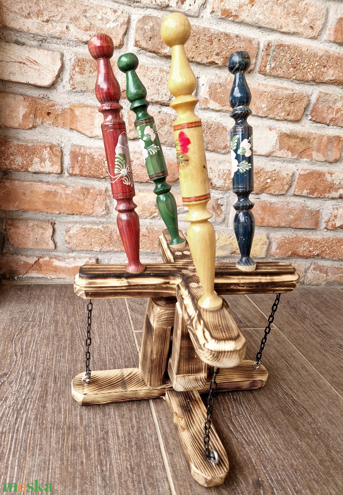 Rusztikus óriás ceruzák, faragott, festett, egyedi fa ceruzatartó, különleges, mozgó dizájn - otthon & életmód - dekoráció - dísztárgy - Meska.hu