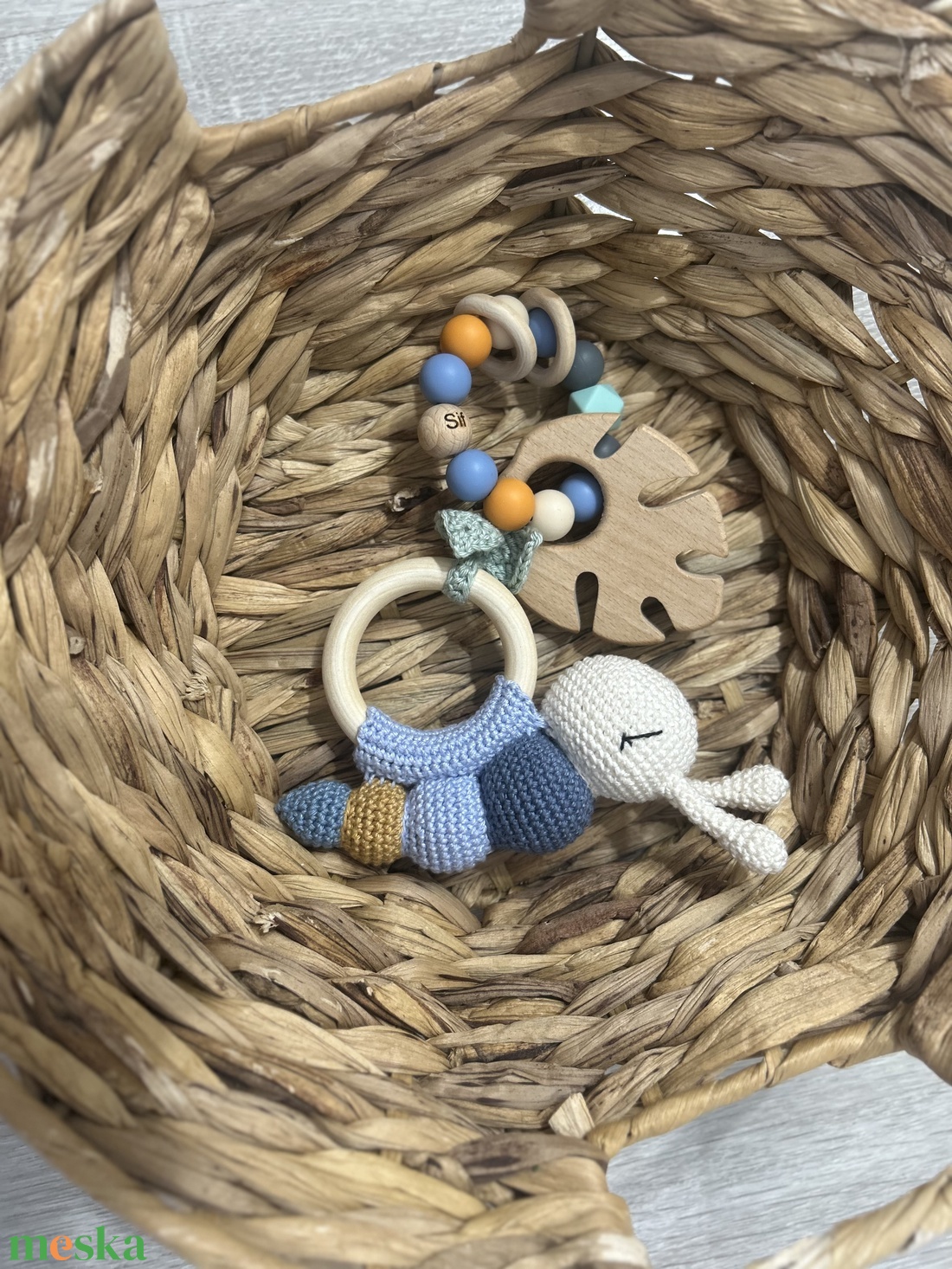 Hernyó baba szett - baba - mama - baba játékok - csörgő - Meska.hu