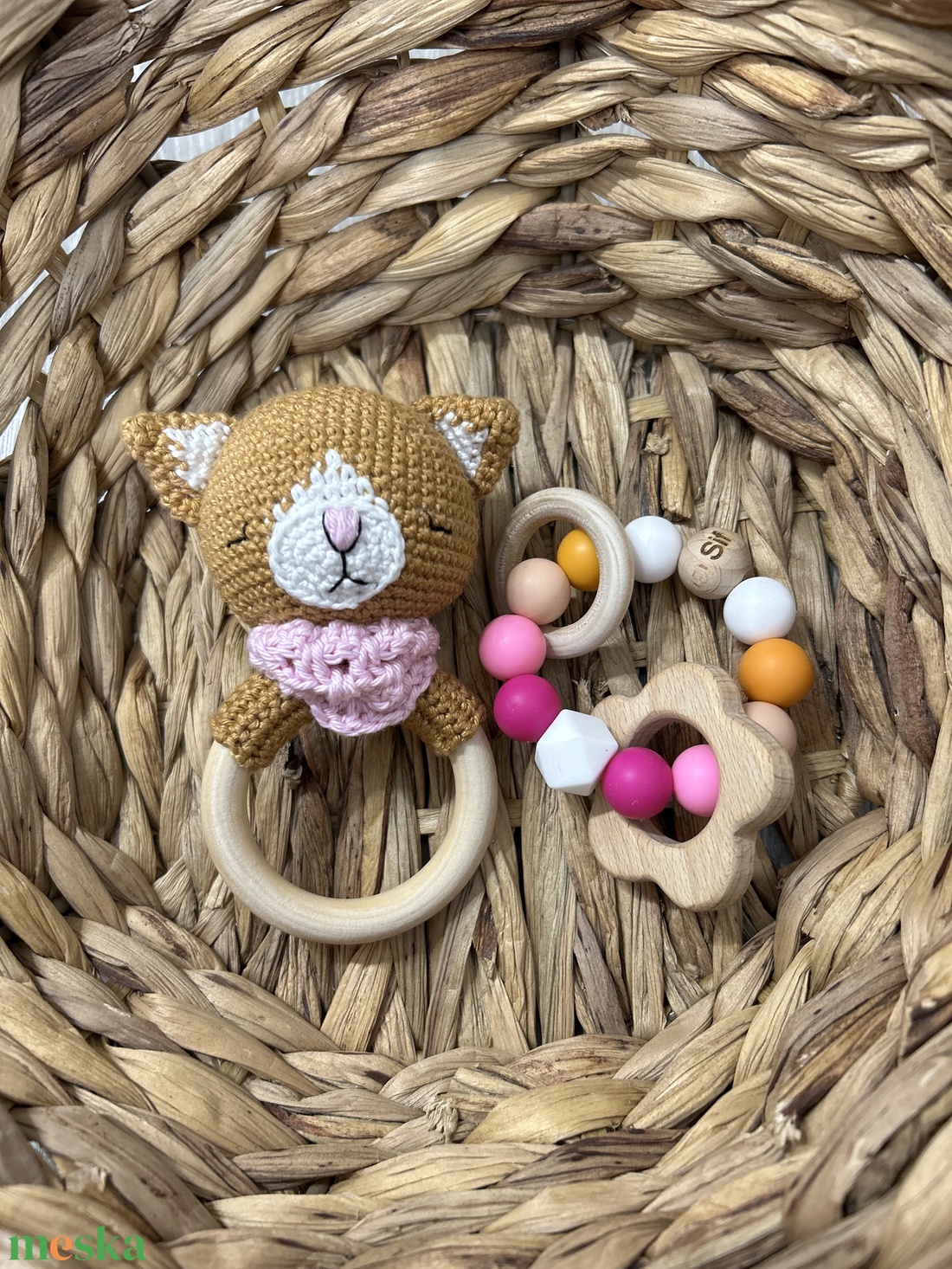 Cicás baba szett  - baba - mama - baba játékok - csörgő - Meska.hu