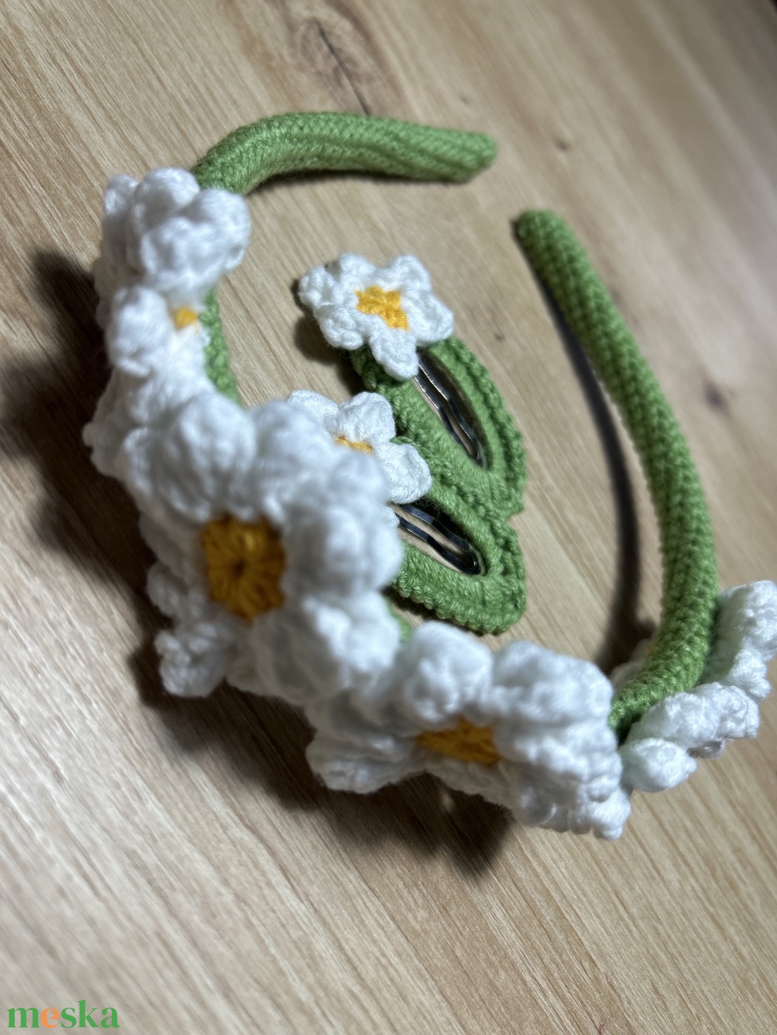 Horgolt hajráf szett - ruha & divat - hajdísz & hajcsat - hajráf & hajpánt - Meska.hu